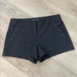 Black tuxedo style shorts